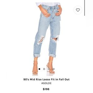Agolde 90’s Mid Rise Loose Fit Jeans